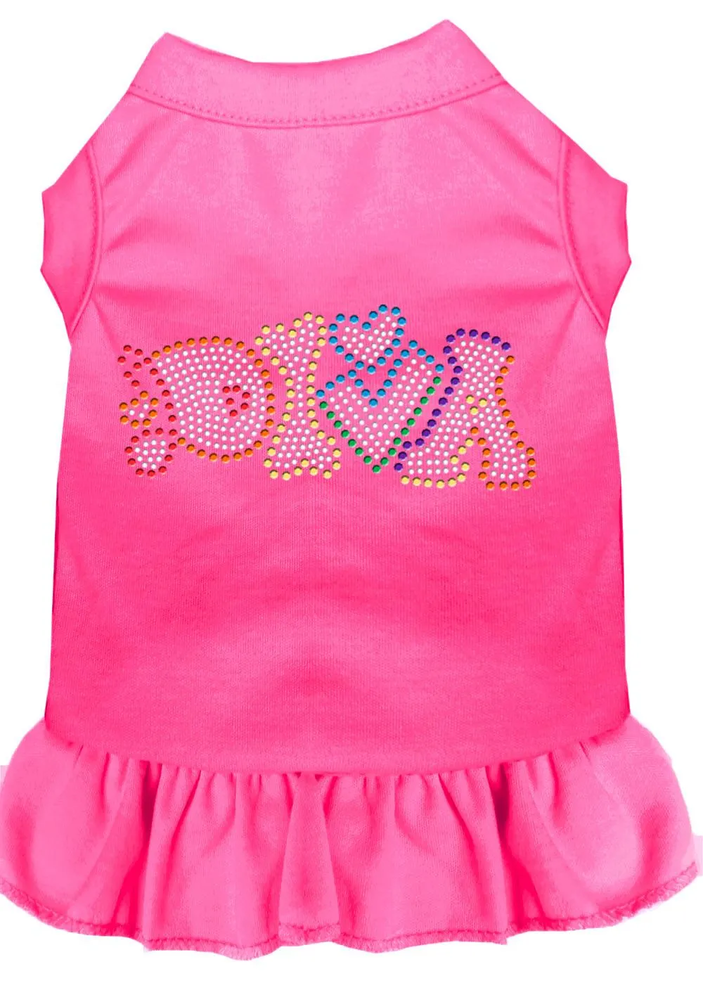 Technicolor Diva Rhinestone Pet Dress Bright Pink Sm (10)