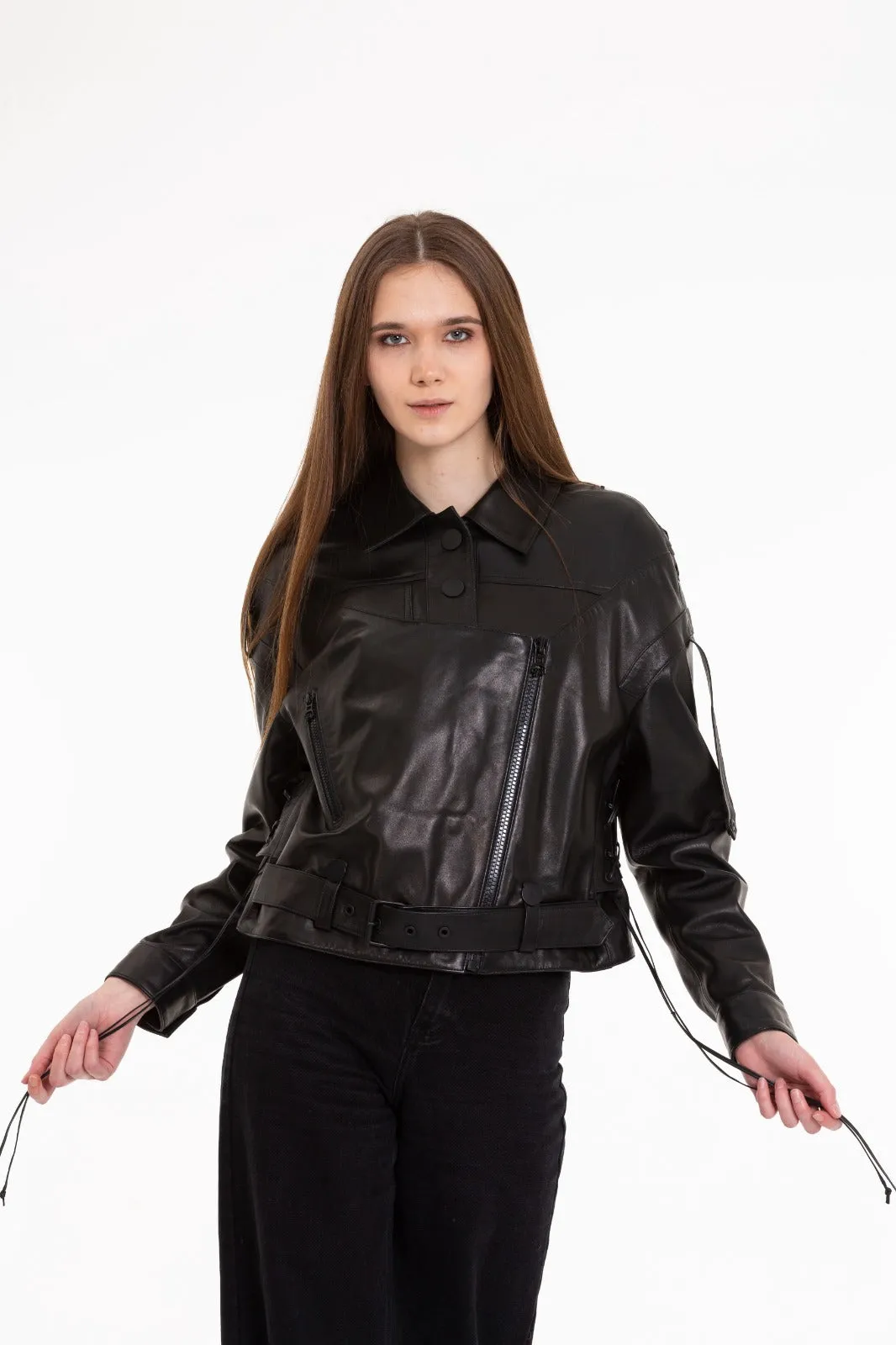 The Castellar Leather Women Jacket