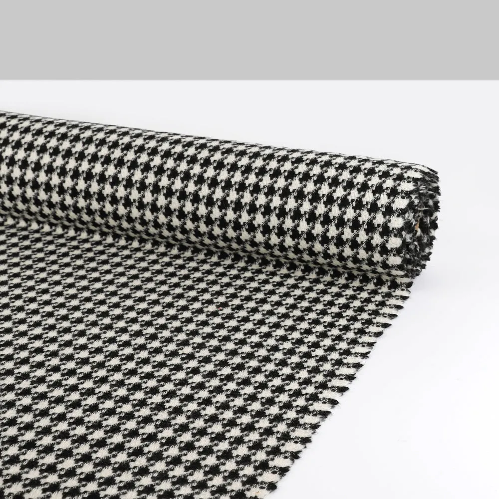 Wool Blend Houndstooth Coating - Magpie