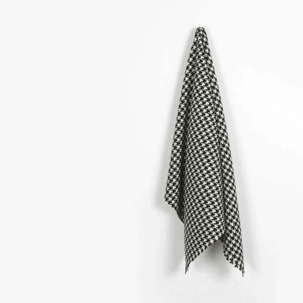 Wool Blend Houndstooth Coating - Magpie