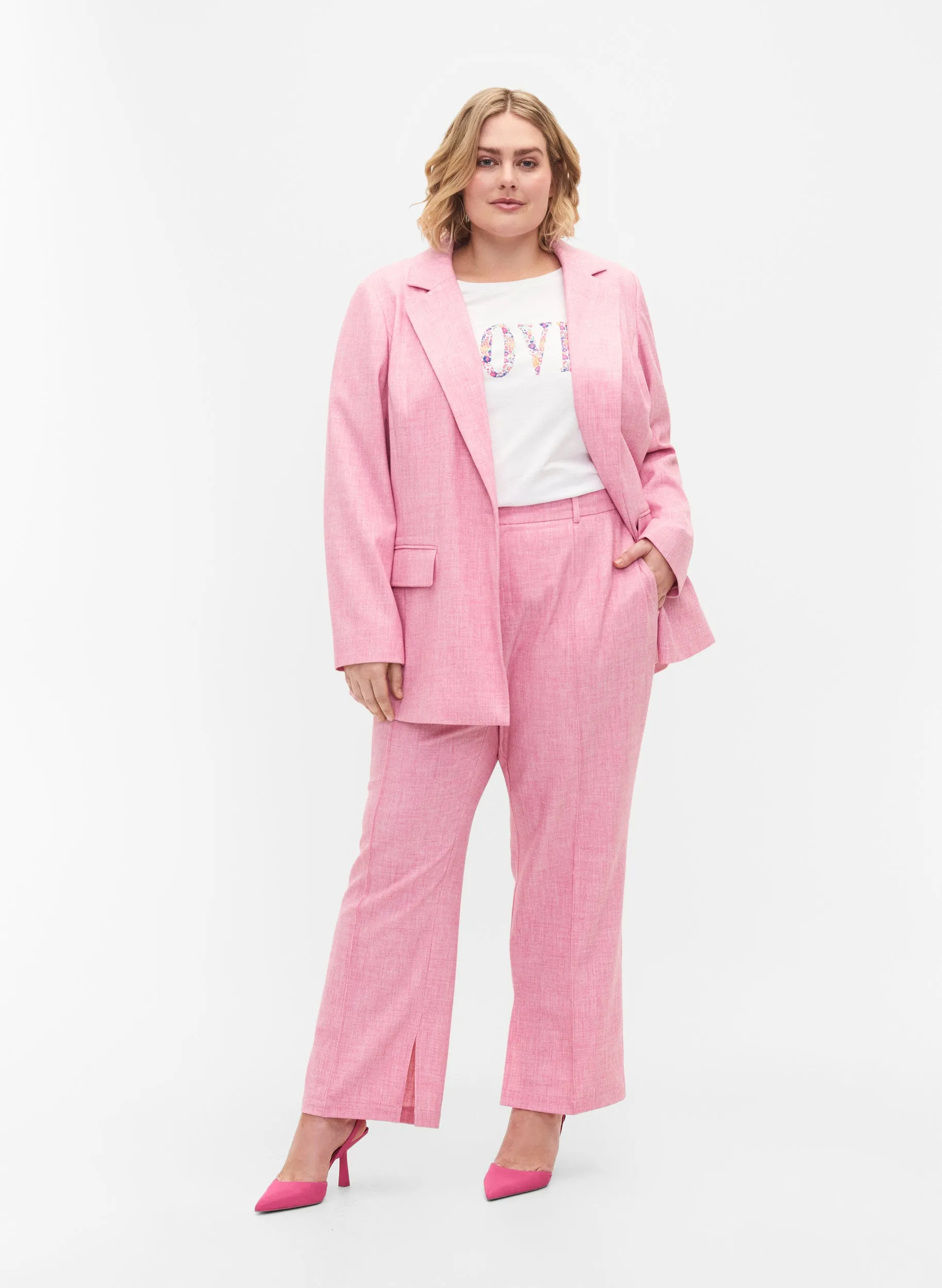 Zizzi Koopa Trousers in Rose